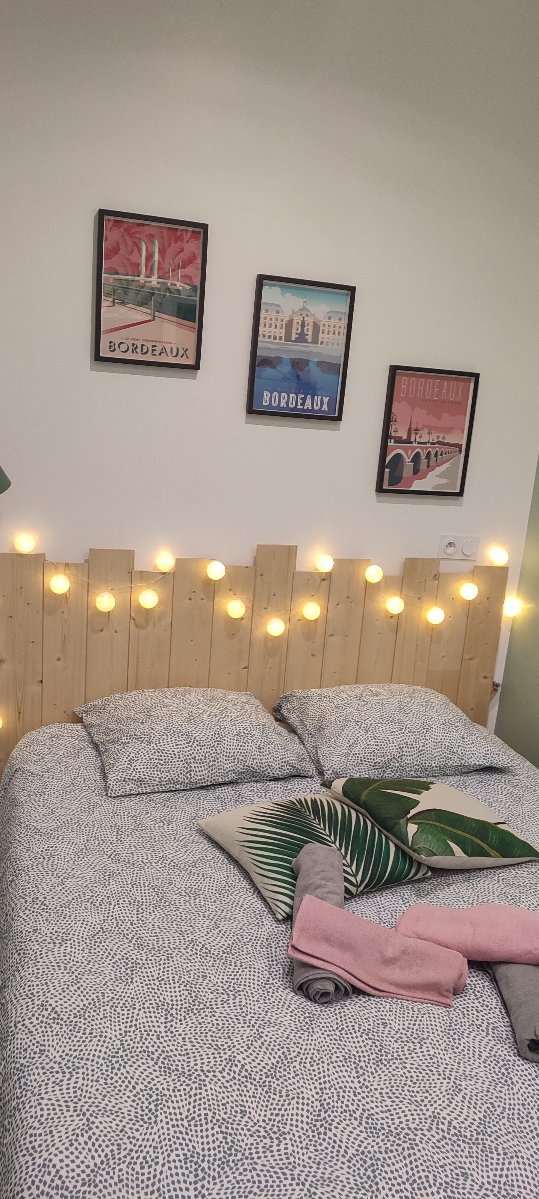 Chambre vert guirlande